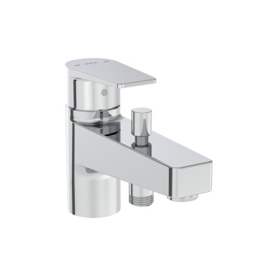 VitrA Flow Square Monohole Bath Filler - Chrome | Bathroom T