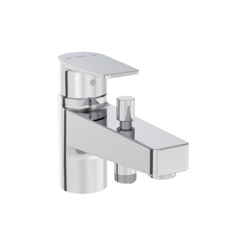 VitrA Flow Square Monohole Bath Filler - Chrome | Bathroom T