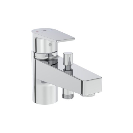 VitrA Flow Square Monohole Bath Filler - Chrome | Bathroom T
