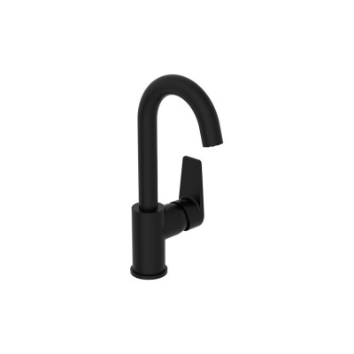 VitrA Flow Square Swivel Basin Mixer - Matt Black | Bathroom