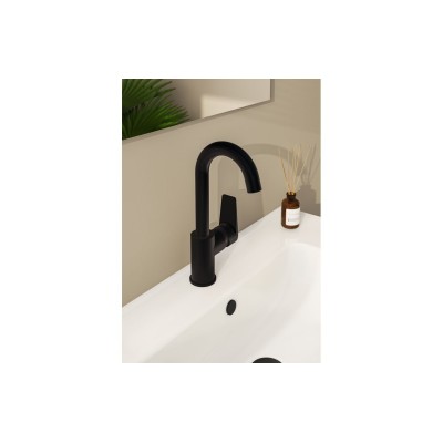 VitrA Flow Square Swivel Basin Mixer - Matt Black | Bathroom 2