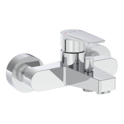 VitrA Flow Square Wall Mounted Bath/Shower Mixer - Chrome |