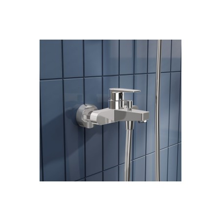 VitrA Flow Square Wall Mounted Bath/Shower Mixer - Chrome |
