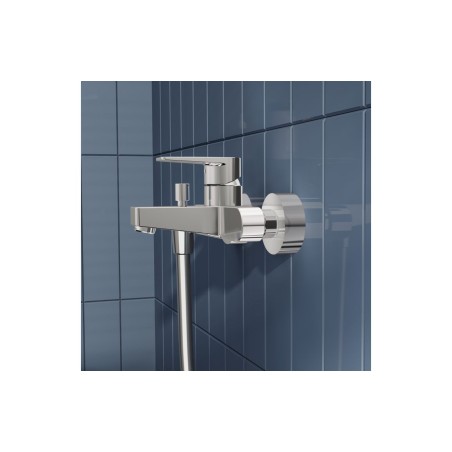 VitrA Flow Square Wall Mounted Bath/Shower Mixer - Chrome |