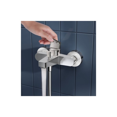 VitrA Flow Square Wall Mounted Bath/Shower Mixer - Chrome |