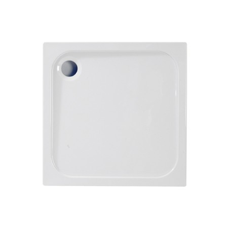 45mm Low Profile 760x760mm Square Tray & Waste - White | Sho