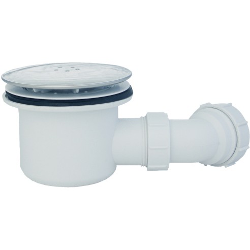 45mm Low Profile 760x760mm Square Tray & Waste - White | Sho