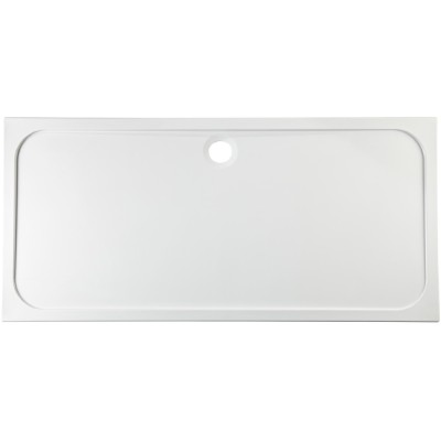 45mm Low Profile 1700x800mm Rectangular Tray & Waste - White