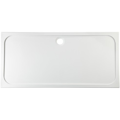 45mm Low Profile 1800x800mm Rectangular Tray & Waste - White