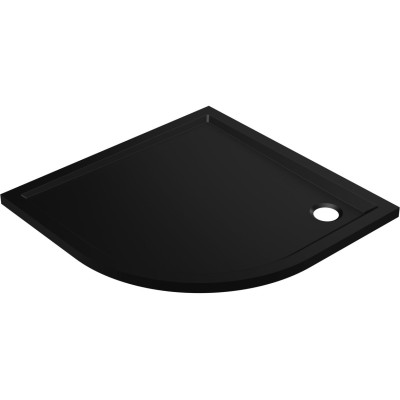 40mm Low Profile 900mm Quadrant Tray & Waste - Matt Black |