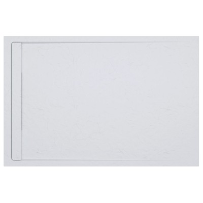 30mm Slate 1200x800mm Rectangular Tray & Waste - White | Sho 2