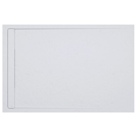 30mm Slate 1200x800mm Rectangular Tray & Waste - White | Sho