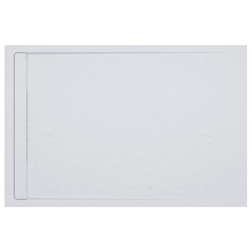30mm Slate 1400x800mm Rectangular Tray & Waste - White | Sho