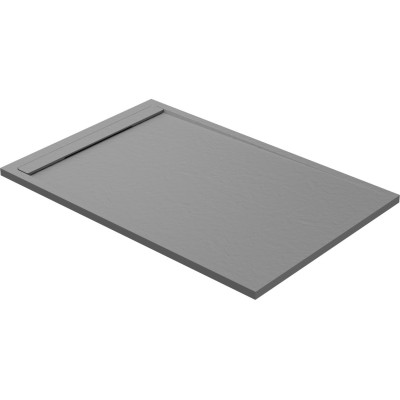 30mm Slate 1000x800mm Rectangular Tray & Waste - Grey | Show