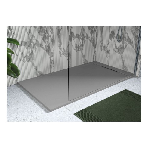30mm Slate 1400x800mm Rectangular Tray & Waste - Grey | Show