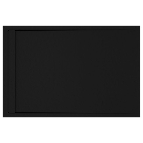 30mm Slate 1400x800mm Rectangular Tray & Waste - Black | Sho