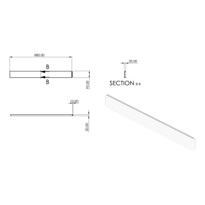 //2Go 45mm Low Profile Square & Rectangular Riser Set - Whit 2