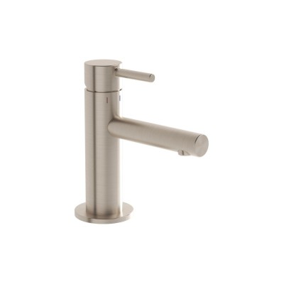 VitrA Origin Compact Basin Mixer - Brushed Nickel | Bathroom