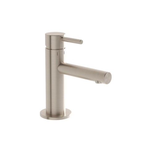 VitrA Origin Compact Basin Mixer - Brushed Nickel | Bathroom