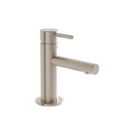 VitrA Origin Compact Basin Mixer - Brushed Nickel | Bathroom