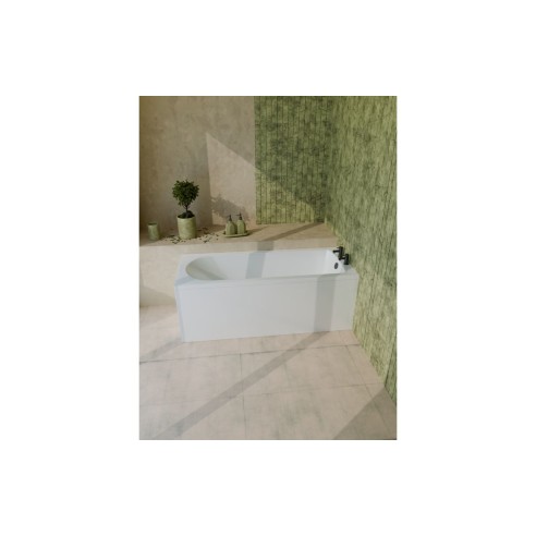 Palermo D Shape Single End SUPERCAST 1700x700x550mm 2TH Bath