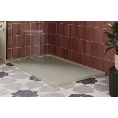 30mm Slate 1400x800mm Rectangular Tray & Waste - Latte | Sho 2