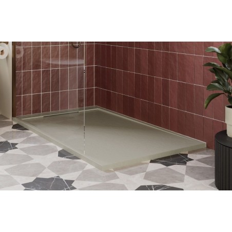 30mm Slate 1700x800mm Rectangular Tray & Waste - Latte | Sho
