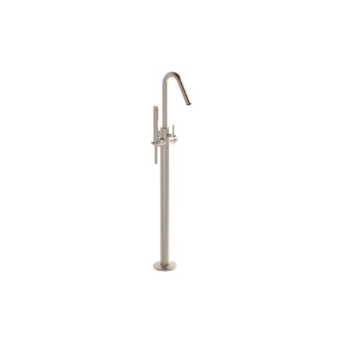 VitrA Origin Floor Standing Bath Filler - Brushed Nickel | B
