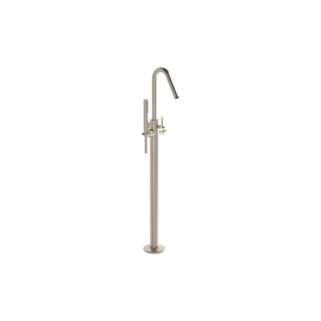 VitrA Origin Floor Standing Bath Filler - Brushed Nickel | B