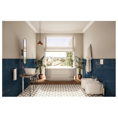 VitrA Origin Floor Standing Bath Filler - Brushed Nickel | B 2