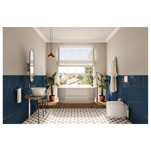 VitrA Origin Floor Standing Bath Filler - Brushed Nickel | B