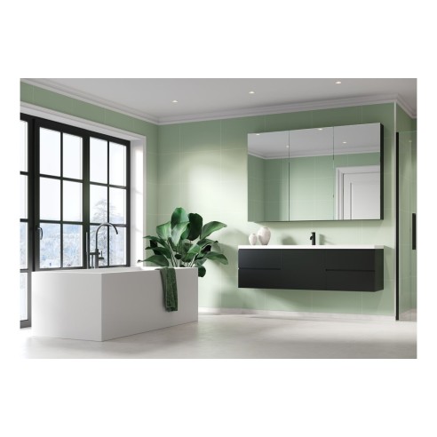Fibo Contemporary - Light Green (Tile Effect) - Single | Wal