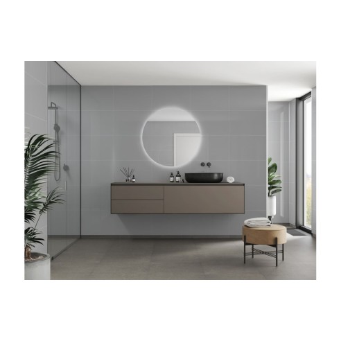Fibo Contemporary - Medium Grey (Tile Effect) - Pk/2 | Wall