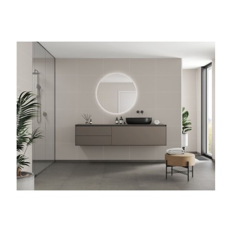 Fibo Contemporary - Warm Grey (Tile Effect) - Pk/2 | Wall Pa