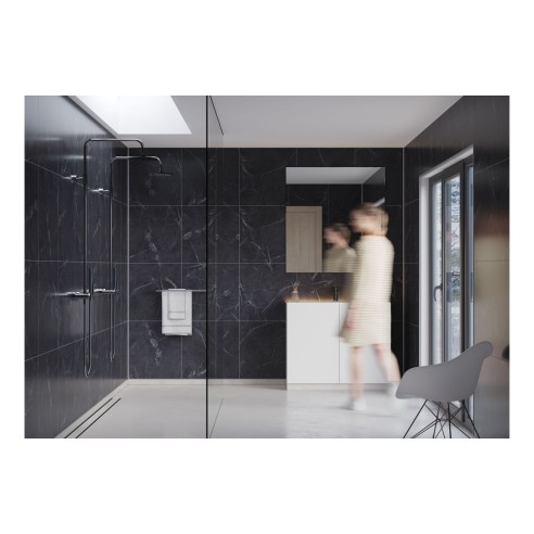 Fibo Marble - Black Marble (Tile Effect) - Pk/2 | Wall Panel