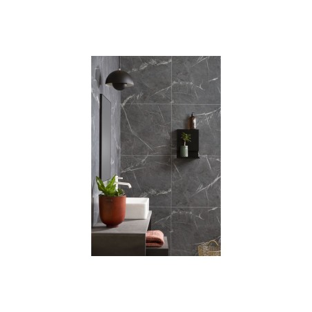 Fibo Marble - Black Marble (Tile Effect) - Single | Wall Pan