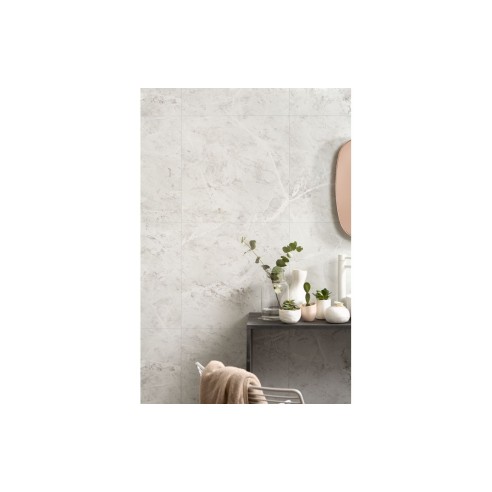 Fibo Marble - White Marble (Tile Effect) - Pk/2 | Wall Panel