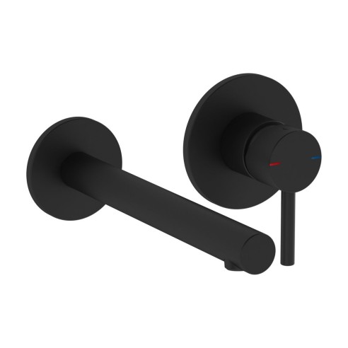 VitrA Origin Wall Mounted 2-Hole Basin Mixer - Matt Black |