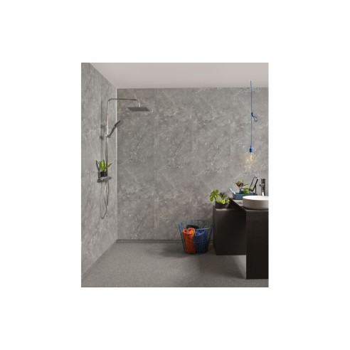 Fibo Marble - Grey Marble (Tile Effect) - Pk/2 | Wall Panels