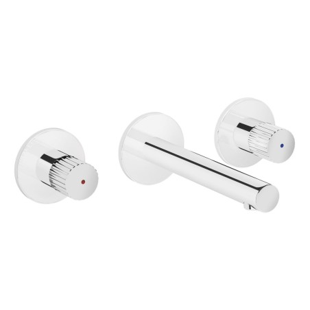 VitrA Origin Wall Mounted 3-Hole Basin Mixer - Chrome | Bath