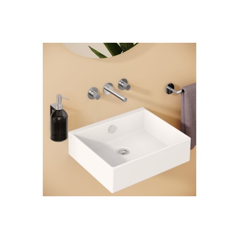 VitrA Origin Wall Mounted 3-Hole Basin Mixer - Chrome | Bath
