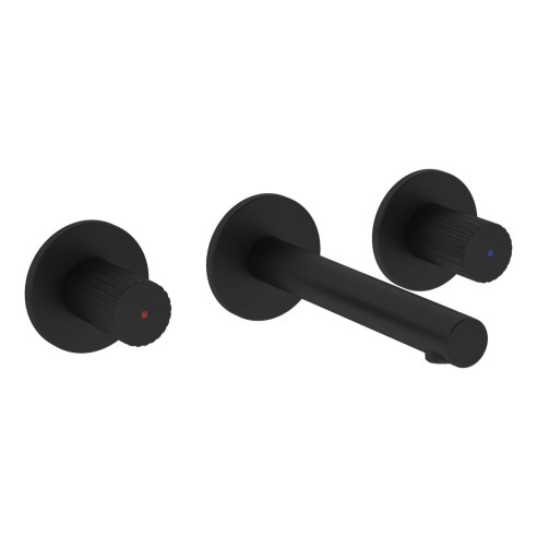 VitrA Origin Wall Mounted 3-Hole Basin Mixer - Matt Black |