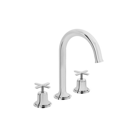VitrA Origin Classic 3-Hole Basin Mixer - Brushed Gold | Bat