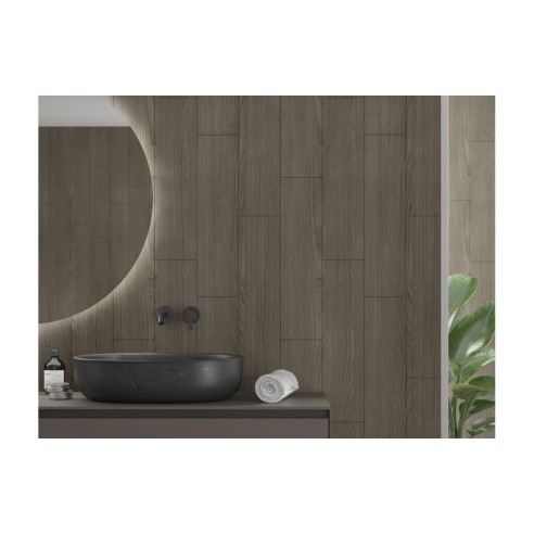 Fibo Scandinavian - Dark Wood (Vertical Plank) - Single | Wa