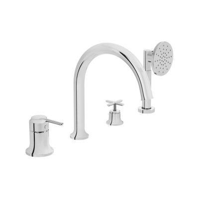 VitrA Origin Classic 4-Hole Bath/Shower Mixer - Chrome | Bat