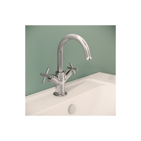 VitrA Origin Classic Basin Mixer (Cross Handles) - Chrome |