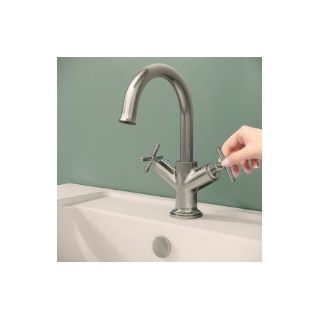 VitrA Origin Classic Basin Mixer (Cross Handles) - Chrome |