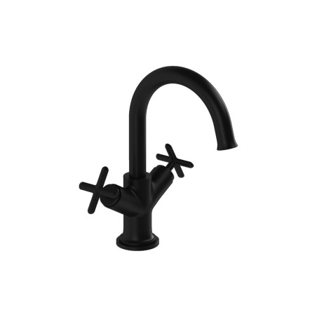 VitrA Origin Classic Basin Mixer (Cross Handles) - Matt Blac