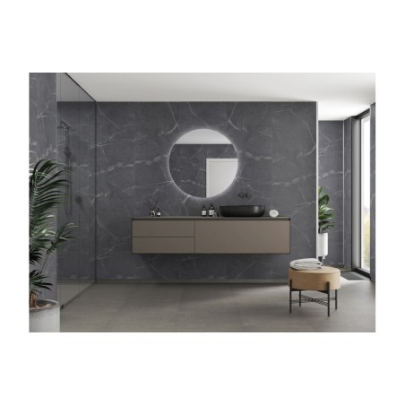 Fibo Marble - Black Marble (Plain Marble) - Single | Wall Pa