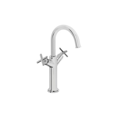 VitrA Origin Classic Tall Basin Mixer (Cross Handles) - Brus
